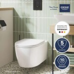 GROHE - Start Round Set předstěnové instalace, klozetu Start Round, sedátka Softclose a tlačítka Even, matná černá 103847SH00