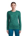ICEBREAKER Wmns Merino 200 Oasis LS Crewe Moss BloomAOP, Fresh/Tidal Teal/Aop (vzorek) velikost: S