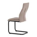 Židle jídelní, cappucino látka, černý kov