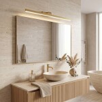 Koupelnové nástěnné LED svítidlo SWE009-1W 73cm BRUSH GOLD OSW-20108