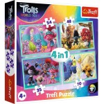 Trefl Puzzle Trollové 2 - Světové turné 4v1 (35,48,54,70 dílků)