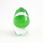 Studio Arhoj Skleněná figurka Crystal Blob Egg Green, zelená barva, sklo