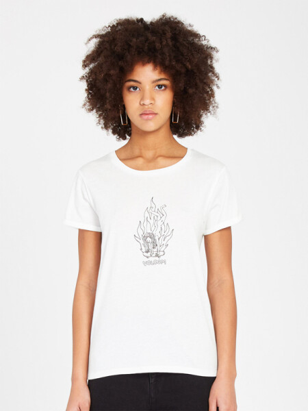 Volcom Radical Daze STAR WHITE dámské tričko krátkým rukávem