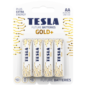 TESLA GOLD+ alkalická tužková baterie AA (LR06) 4 ks / blister (1099137206)