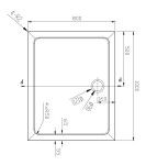 HOPA - VÝHODNÝ SET - OBDÉLNÍK SMART SELVA + PINA s vaničkou - Barva rámu - Chrom/Leštěný hliník (ALU), Rozměr A - 100 cm, Rozměr B - 80 cm, Směr zavírání - Univerzální Levé / Pravé, Výplň - Čiré bezpečnostní sklo - 4 / 6 mm OLOBD10080CC1