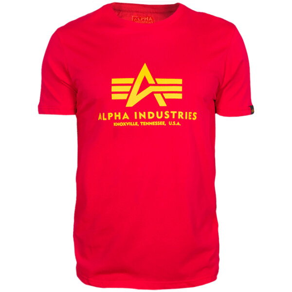 Alpha Industries Tričko Basic T-Shirt speed red L