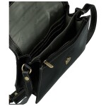 Luxusní dámská kožená crossbody kabelka Katana Flavia, černá