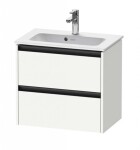 DURAVIT - Ketho.2 Umyvadlová skříňka 55x61x39 cm, 2 zásuvky, matná bílá K25255018180000