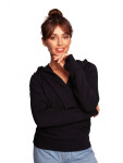 Zavinovací svetr s kapucí B246 černý - BeWear XXL