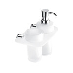 Nimco Bormo chrom dvojitý držák dávkovače a sklenky BR X3-5831W-26 BR X3-5831W-26