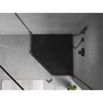 MEXEN - Flow pětiboká sprchová vanička slim 80 x 80, černá mat 46P708080