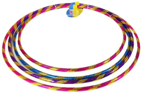 SPORTO Hula Hop obruč pruhovaná / 82cm/76cm/72cm/66cm (M60464)