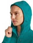Dámská merino mikina ICEBREAKER Wmns 260 Quantum IV LS Zip Hoodie, Tidal Teal velikost: M