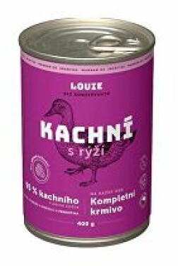 Louie Dog konz. Kachní s rýží a prebiotiky 400g