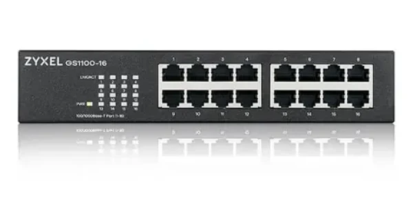 ZyXEL GS1100-16 v4 / Switch / 16x GLAN / 10/100/1000 Mbps / Fanless / Desktop (GS1100-16-EU0104F)
