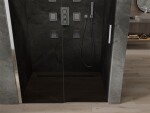 MEXEN - OMEGA posuvné dveře 160x190 cm 8 mm chrom, grey se sadou pro niku 825-160-000-01-40