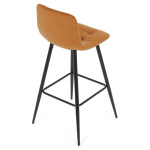 Barová židle, žlutá, látka,AUB-X7015 YEL2