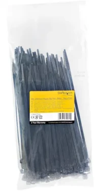StarTech stahovací pásky 200x8mm černé / Stahovací pásky / Nylon / 100 ks / -40 až 85 °C (CBMZT8B)