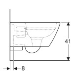 GEBERIT - Selnova Square Závěsné WC, 540x350 mm, Rimfree, bílá 501.546.01.1