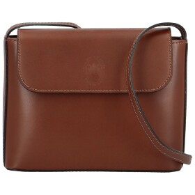 Trendy dámská kožená crossbody Deliss, hnědá