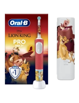 Oral-B Vitality Pro Kids Lion King / Elektrický dětský zubní kartáček / oscilační / cestovní pouzdro / od 3 let (Vitality Pro Lion King)