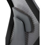 Židle kancelářská, látka šedá, houpací mechanismus, kolečka pro tvrdé povrchy