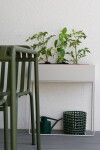 Ferm Living Stojan na květiny Plant Box Light Grey, šedá barva, kov