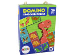 Mamido Oboustranné puzzle DOMINO Dinosauři 28 dílků