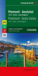 Piemont údolí Aosta 1:150 000 automapa rekreační mapa