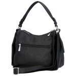 Trendy dámská koženková kabelka na rameno Magdalena, černá