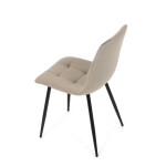 Jídelní židle, béžová, sametová látka, DCL-X7015 CAP2