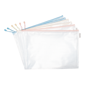 Djois obálka se zipem, A3, PVC, mix pastelových barev, 6 ks