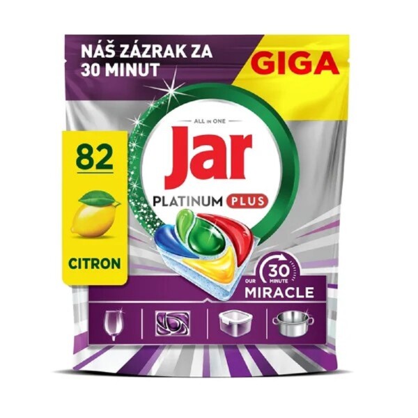 JAR PLATINUM Plus kapsle do myčky 82 kusů MIRACLE