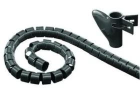 MediaRange Kabelový organizér 20 mm černá / Organizér kabelů / Délka 2,5 m / Plast (MRCS301)
