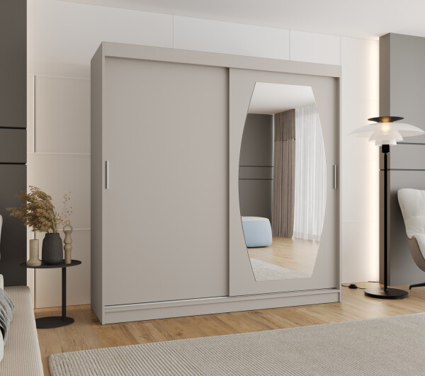 Šatní skříň Abi Rossa Rozměry: 200 cm, Barva korpusu + barva dveří: Kašmír + Kašmír