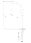 OMNIRES - DARLING umyvadlová baterie vysoká, 33 cm, chrom lesk DA5013CR