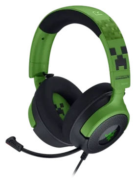 Razer Kraken V4 X Minecraft Edition černá/zelená / Herní sluchátka / Mikrofon / 7.1 / RGB / USB-A / USB-C (RZ04-05180200-R3M1)