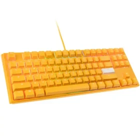 Ducky One 3 Yellow TKL Cherry MX-Silent-Red žlutá / herní klávesnice / mechanická / drátová USB-C / US (DKON2187ST-SUSPDYDYYYC1)