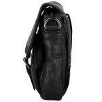 Trendy pánská kožená crossbody taška GW Gawain, černá