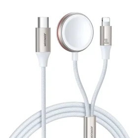 Joyroom S-IW012 Kabel 2v1 USB-C (M) - Lightnig (M) + magnetická nabíječka 1.5m bílá (S-IW012)
