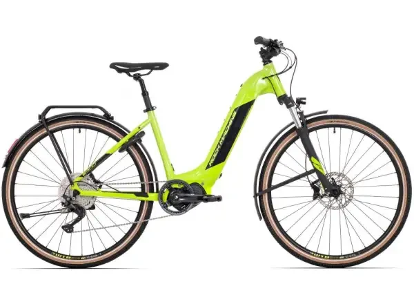 Rock Machine Crossride INT e500 Touring elektrokolo Gloss Radioactive Yellow / Black vel. M