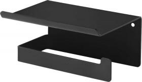 DEANTE - Mokko černá - Držák na toaletní papír, nástěnný - s poličkou ADM_N221