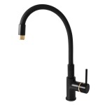 RAV Slezák - SEINA - Dřezová baterie s flexibilním ramínkem, Černá matná/Zlatá, 1/2" SE919.5/10CMATZ