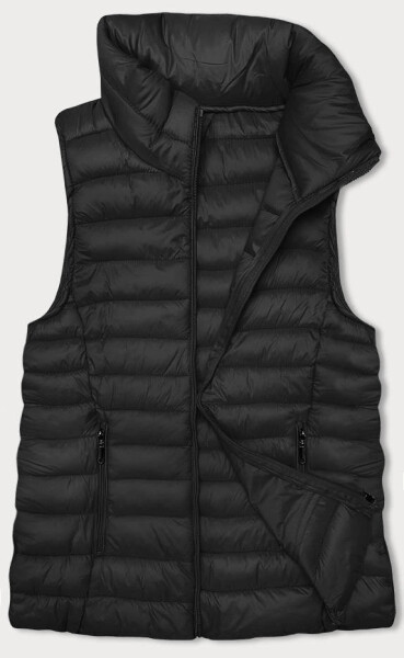 Černá dámská prošívaná vesta se stojáčkem J style (16M9156-392) odstíny černé XL (42)