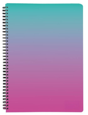 Twin wire blok A5 PP OMBRE růžová