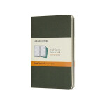 Sešity Moleskine Cahier, S, linkované, 3 ks - tm. zelené