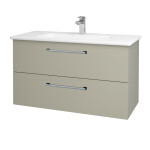 Dřevojas - Umyvadlová skříňka GIO SZZ2 100 - L04 Béžová vysoký lesk / Úchytka T03 / L04 Béžová vysoký lesk 129866C