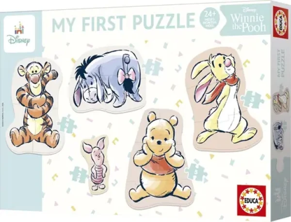 EDUCA Baby puzzle Medvídek Pú 5v1 (2-5 dílků)