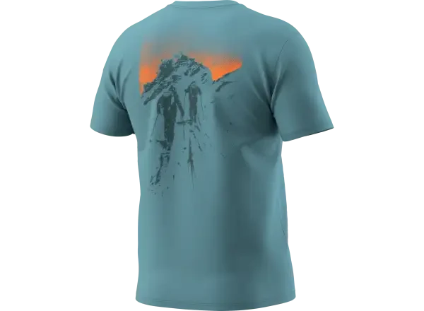 Dynafit Back Graphic Cotton pánské triko krátký rukáv Smoke Blue/Approach vel. XL