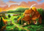 ENJOY Puzzle Chaloupka za soumraku